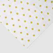 Smile Face Polka Dot Emojis Happy Yellow Fun Seidenpapier (Detail)