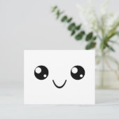 Smile Face Postkarte (Stehend Vorderseite)