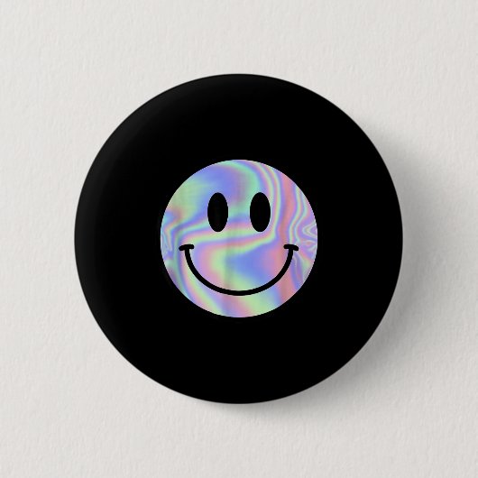 Smile Face Shirt Happy Smiling Face Rave Edm Music Button (Vorderseite)