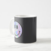 Smile Face Shirt Happy Smiling Face Rave Edm Music Kaffeetasse (Vorderseite Links)