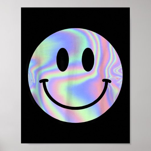 Smile Face Shirt Happy Smiling Face Rave Edm Music Poster (Vorne)