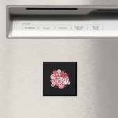 Smile Face Valentinstag Vibes Leopard Blume Gro Magnet (In Situ (Geschirrspüler))
