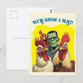 “Smile Frank” Cheesy Chicken Postkarte (Vorne/Hinten)