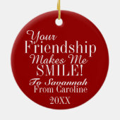 Smile Friendship Ornamenet Keramik Ornament (Hinten)