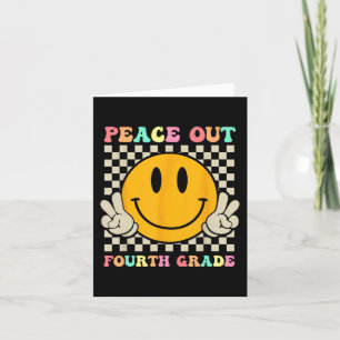Smile Gesicht Peace Out Vierte 4. Klasse Cl von 20 Karte