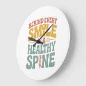Smile Gesunder Spine Chiropraktor Zitat Design Große Wanduhr (Winkel)