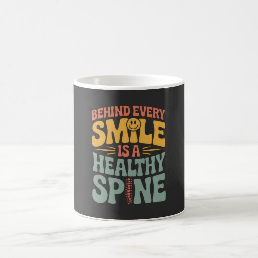 Smile Gesunder Spine Chiropraktor Zitat Design Kaffeetasse (Mittel)