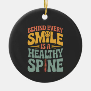 Smile Gesunder Spine Chiropraktor Zitat Design Keramik Ornament