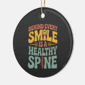 Smile Gesunder Spine Chiropraktor Zitat Design Keramik Ornament (Links)