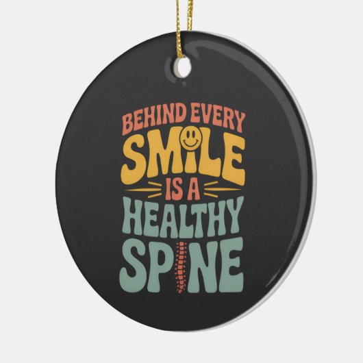Smile Gesunder Spine Chiropraktor Zitat Design Keramik Ornament (Links)