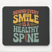 Smile Gesunder Spine Chiropraktor Zitat Design Mousepad (Vorne)