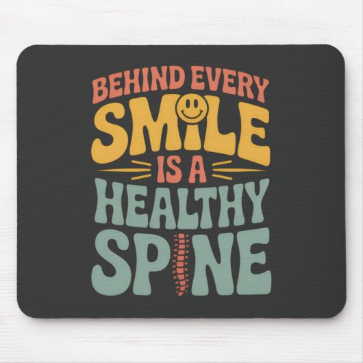 Smile Gesunder Spine Chiropraktor Zitat Design Mousepad (Vorne)