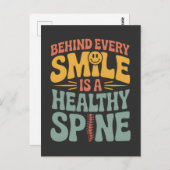 Smile Gesunder Spine Chiropraktor Zitat Design Postkarte (Vorne/Hinten)