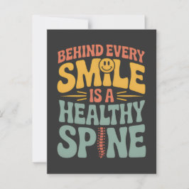 Smile Gesunder Spine Chiropraktor Zitat Design Postkarte