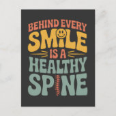 Smile Gesunder Spine Chiropraktor Zitat Design Postkarte (Vorderseite)