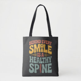 Smile Gesunder Spine Chiropraktor Zitat Design Tasche