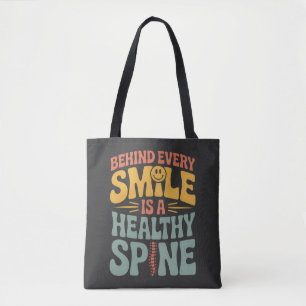 Smile Gesunder Spine Chiropraktor Zitat Design Tasche