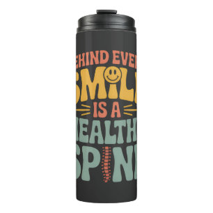 Smile Gesunder Spine Chiropraktor Zitat Design Thermosbecher