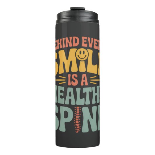 Smile Gesunder Spine Chiropraktor Zitat Design Thermosbecher (Vorderseite)