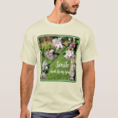 Smile God Loves You Blossoms Inspirational  T-Shirt (Vorderseite)