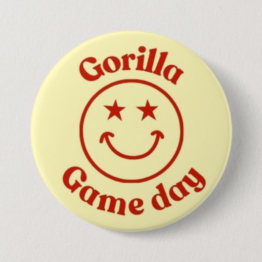 Smile Gorilla Game Day Button (Vorderseite)