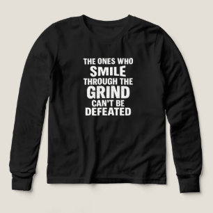 Smile-Grind-Gymnastik-Zitat mit weißem Text