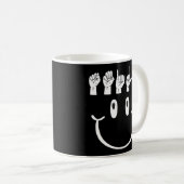 Smile Hand Sign Language Asl Interpreter Translato Kaffeetasse (VorderseiteRechts)