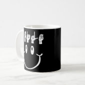Smile Hand Sign Language Asl Interpreter Translato Kaffeetasse (Vorderseite Links)