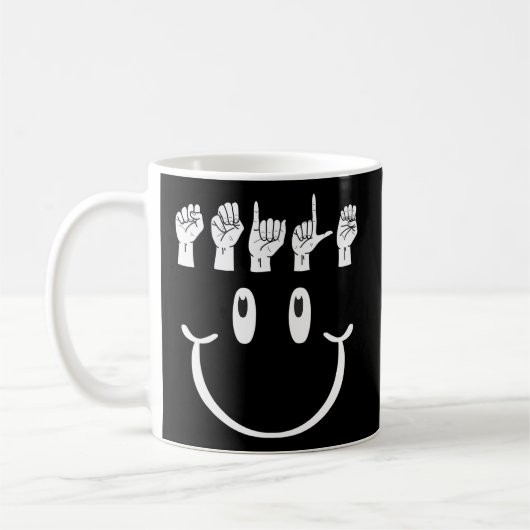 Smile Hand Sign Language Asl Interpreter Translato Kaffeetasse (Links)