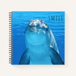 Smile Happy Dolphin Niedlich Blue Notizblock