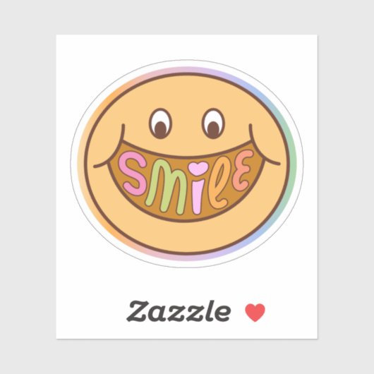 Smile Happy Face Face Sticker (Blatt)