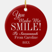 Smile Happy Face Friendship Ornament (Hinten)