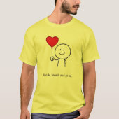 Smile & Heart Balloon T-Shirt - Minimalistische Fr (Vorderseite)