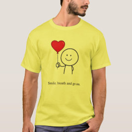 Smile & Heart Balloon T-Shirt - Minimalistische Fr