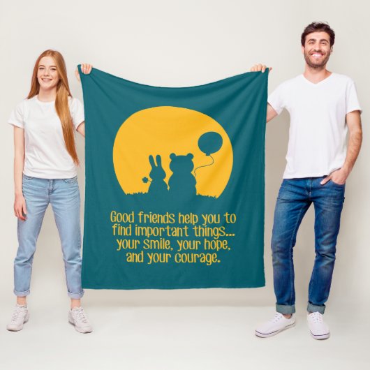 Smile, hope, courage fleecedecke (Beispiel)