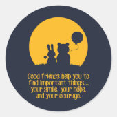 Smile, hope, courage runder aufkleber (Vorderseite)