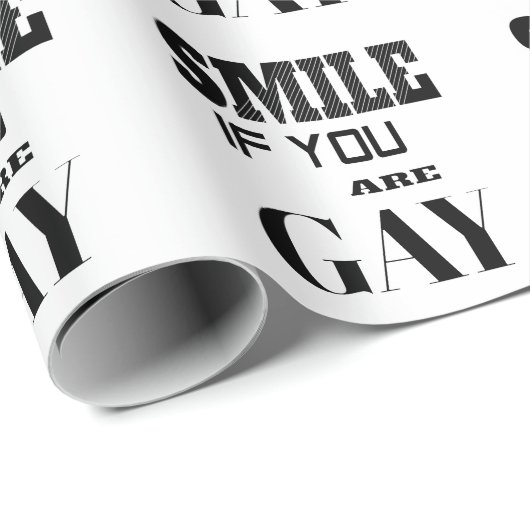 Smile if you are Gay Geschenkpapier (Rolleneckpunkt)