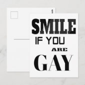 Smile if you are Gay Postkarte (Vorne/Hinten)