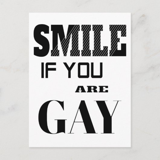 Smile if you are Gay Postkarte (Vorderseite)