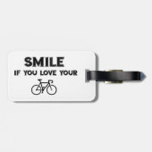 Smile If You Love Your Bike Gepäckanhänger (Rückseite horizontal)