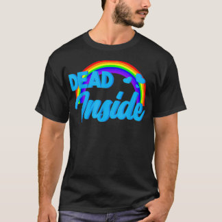 Smile If You're Dead Inside  Rainbow Humor Vintage T-Shirt