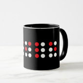 Smile in braille code, Brailleschrift voor blinden Tasse (VorderseiteRechts)