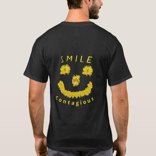 Smile It's Contagious Dandelion  T-Shirt (Rückseite)