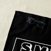 Smile it's free Inspiration Typografie Black Strandtuch (Beispiel)