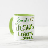 Smile- JESUS LIEBE SIE TASSE (Vorderseite Links)