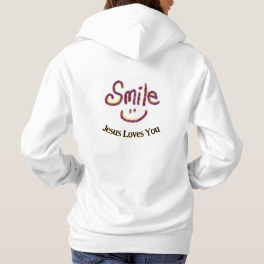 Smile Jesus Loves You Hoodie (Rückseite)