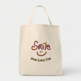 Smile Jesus Loves You Personalized  Tragetasche
