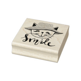 Smile Katze Gummistempel
