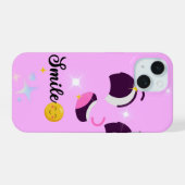 Smile Kawaii Pink Aesthetic Phone Case iPhone 15 Hülle (Rückseite (Horizontal))