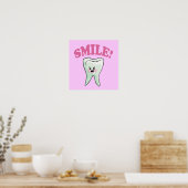 Smile Kawaii Tooth Art Poster (Küche)